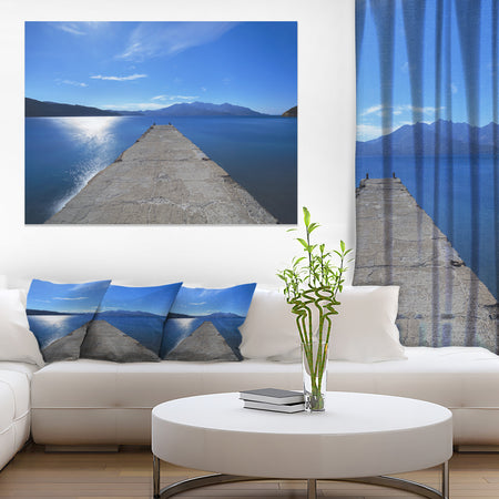 Elba Island Pier and Capanne Mountain - Oversized Landscape Wall Art Print