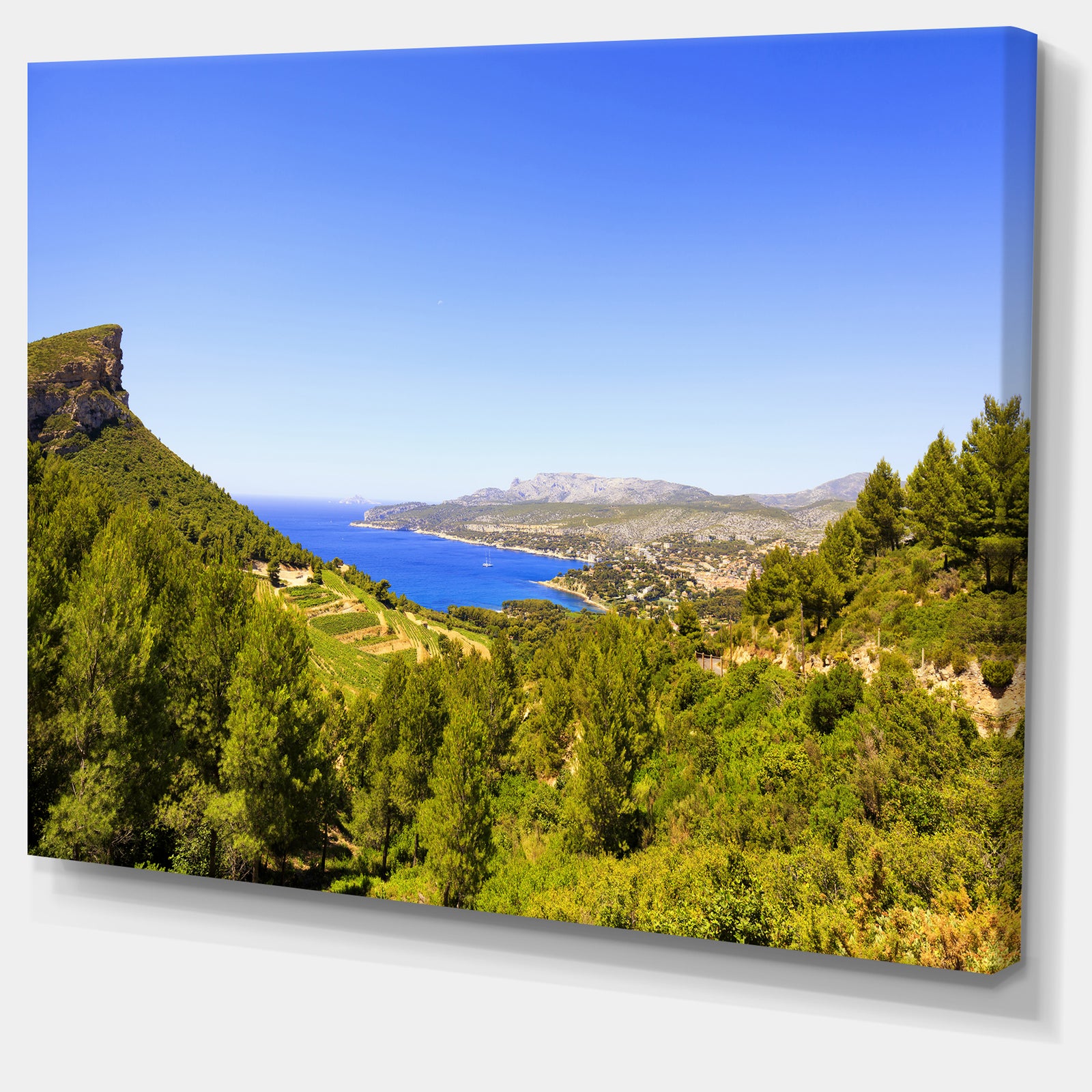 Cassis Bay from Route des Cretes - Oversized Landscape Wall Art Print