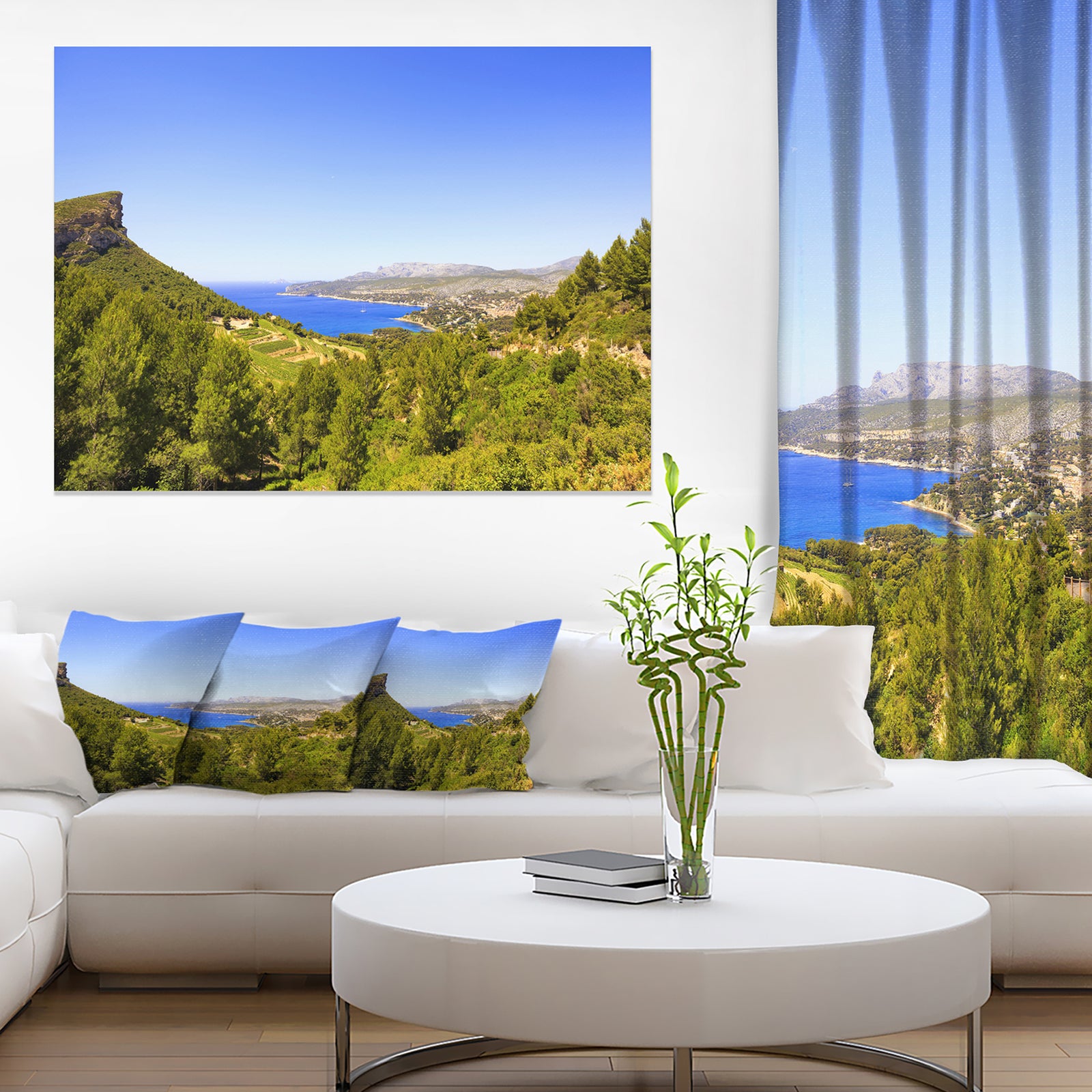 Cassis Bay from Route des Cretes - Oversized Landscape Wall Art Print