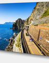 Train and Railroad Station in Manarola - Oversized Landscape Wall Art Print