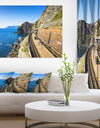 Train and Railroad Station in Manarola - Oversized Landscape Wall Art Print