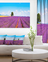 Remote House and Tree in Lavender Field - Oversized Landscape Wall Art Print