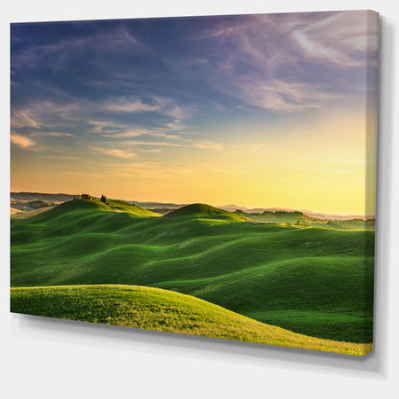Green Rural Rolling Hills Tuscany - Oversized Landscape Wall Art Print