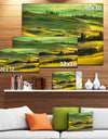 Green Rolling Hills on Misty Sunset - Oversized Landscape Wall Art Print