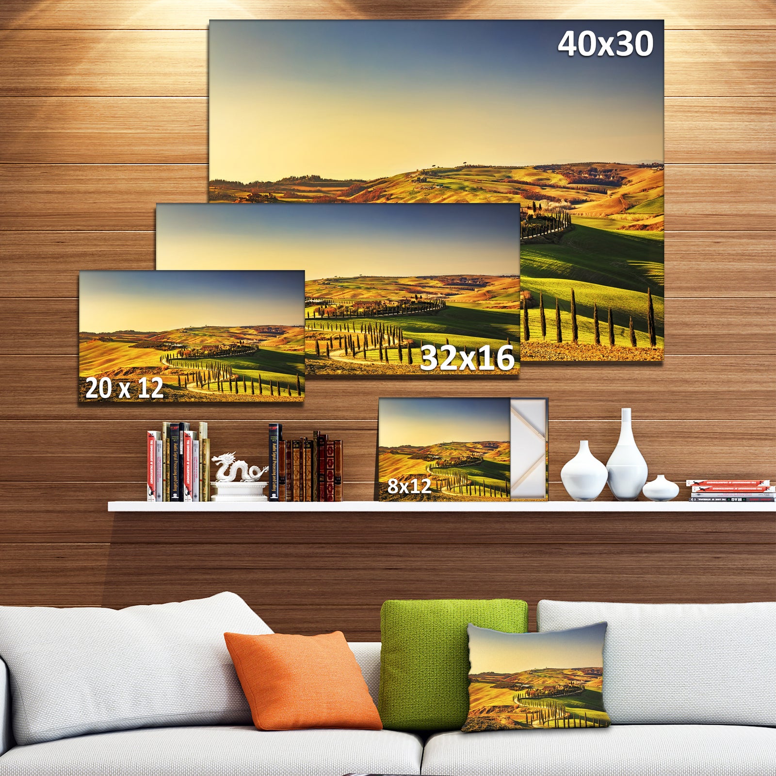 Crete Senesi Rural Landscape Tuscany - Oversized Landscape Wall Art Print
