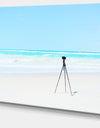 Digital Camera and Tripod on Beach - Oversized Landscape Wall Art Print