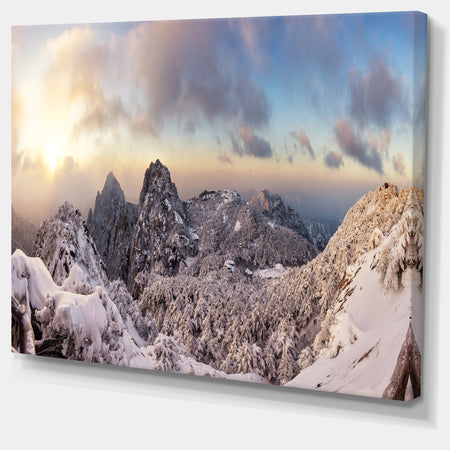 Huangshan Hill Snow in Winter - Oversized Landscape Wall Art Print