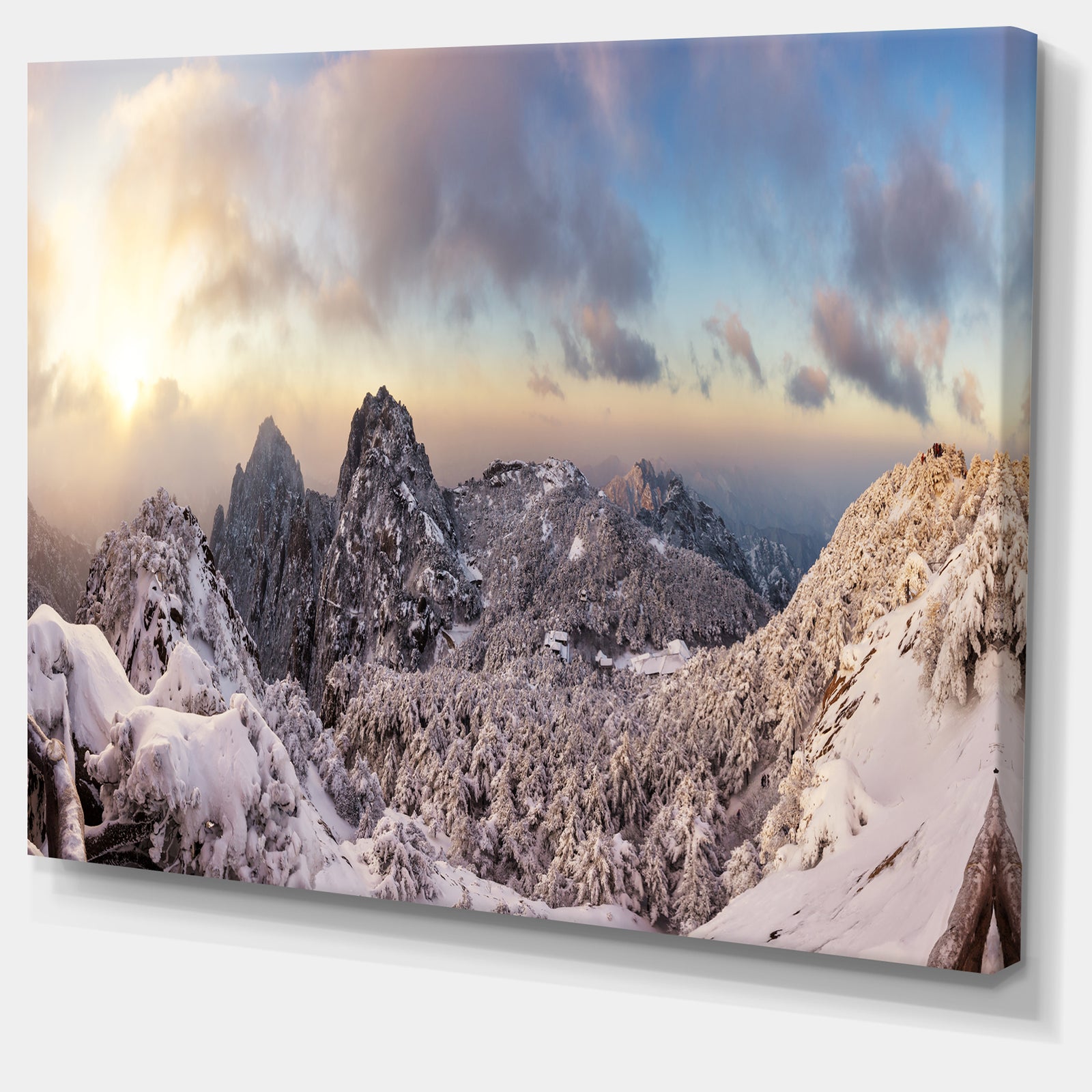 Huangshan Hill Snow in Winter - Oversized Landscape Wall Art Print