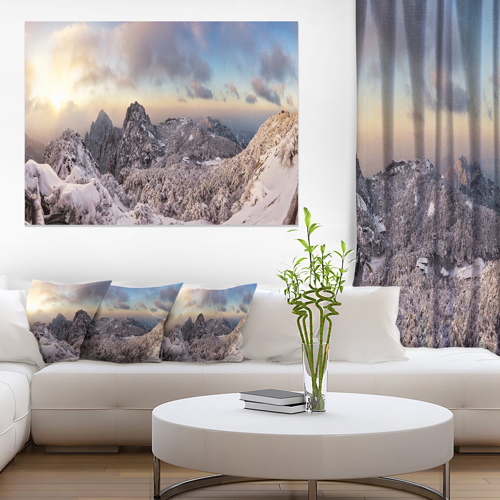 Huangshan Hill Snow in Winter - Oversized Landscape Wall Art Print
