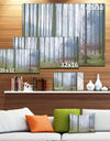 Autumn Tree Trunks Panorama - Oversized Forest Canvas Artwork