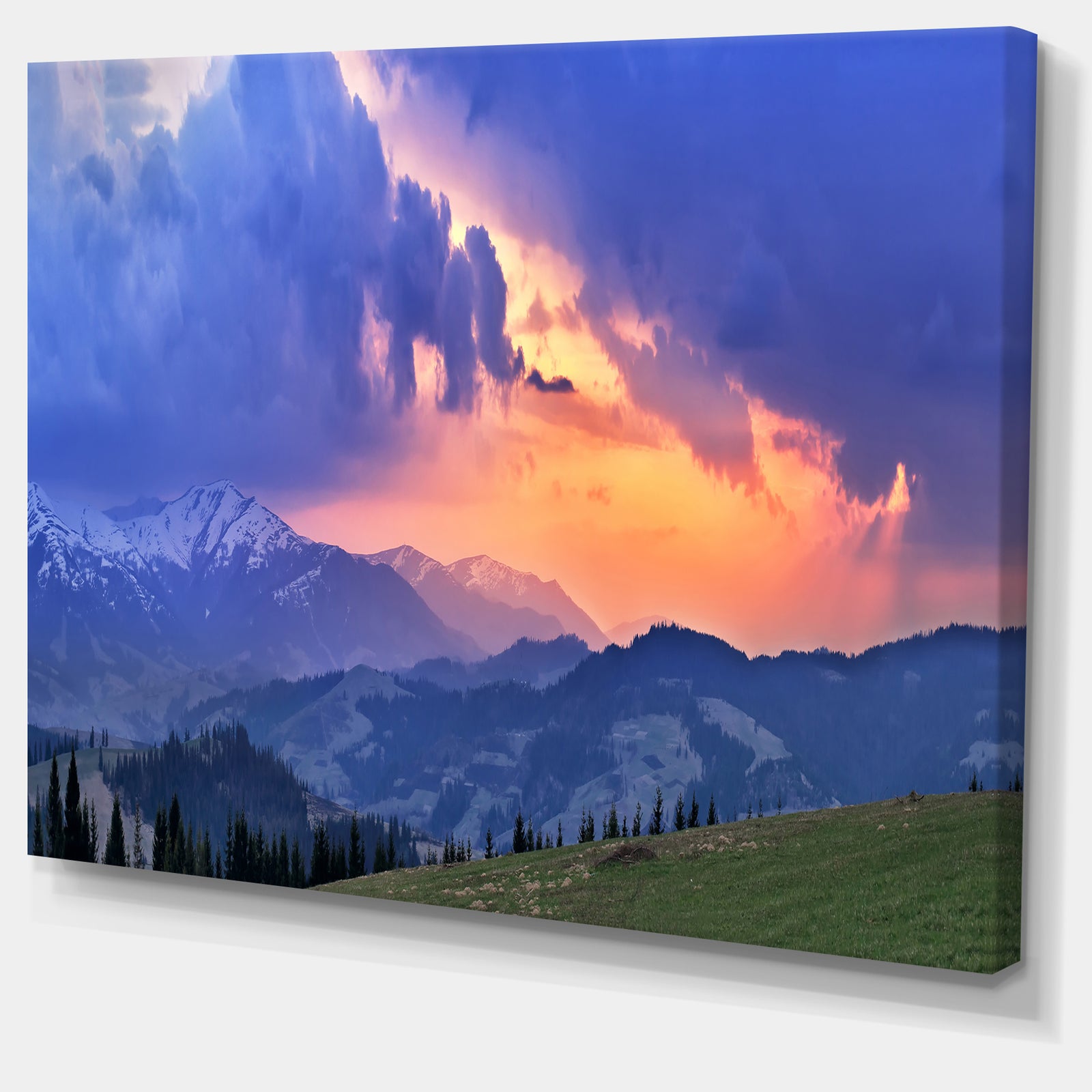 Sunny Spring Evening Panorama - Oversized Landscape Wall Art Print