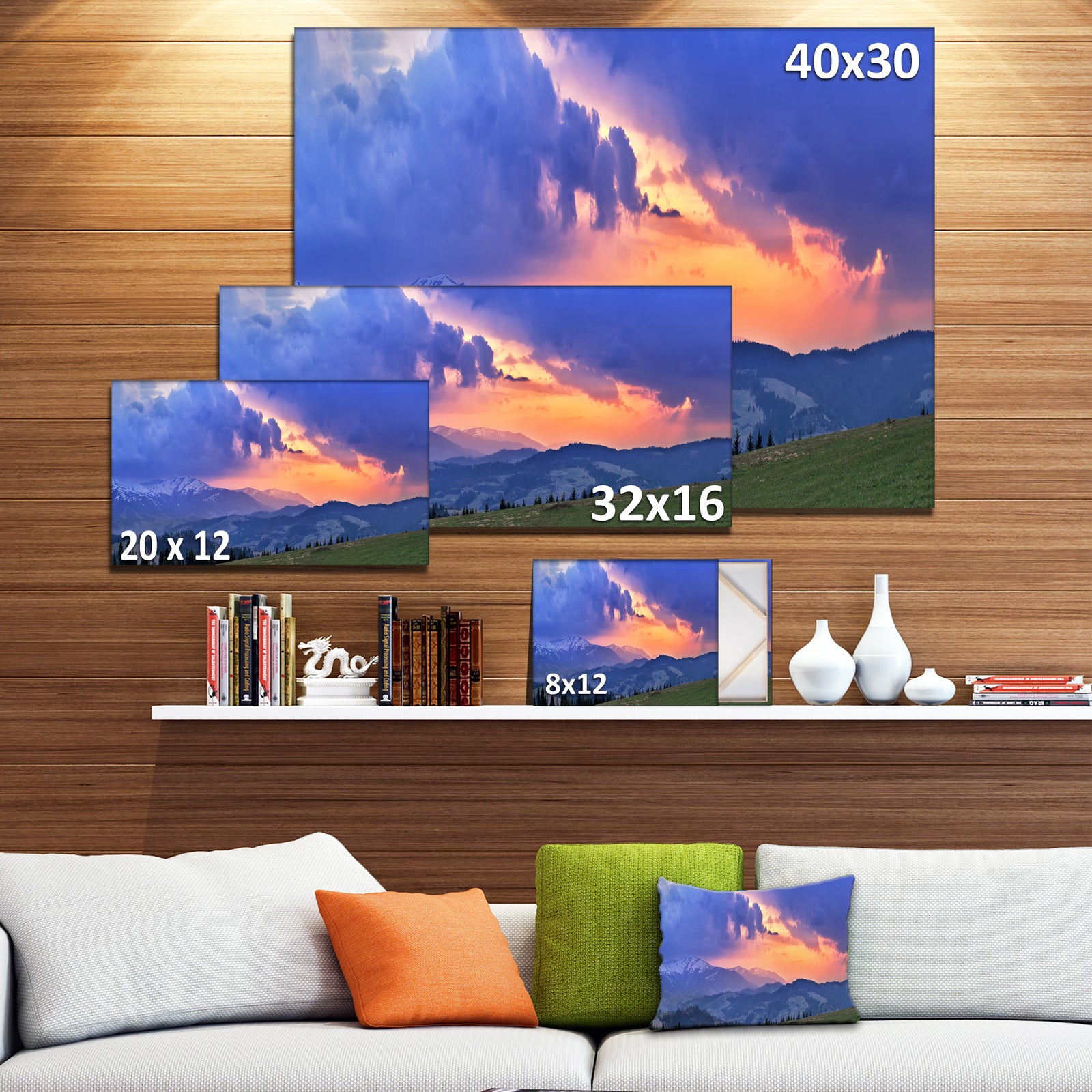 Sunny Spring Evening Panorama - Oversized Landscape Wall Art Print
