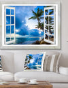 Window Open to Cloudy Blue Sky - Oversized Landscape Wall Art Print