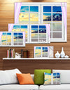 Closed Window to Ocean Sunset - Oversized Landscape Wall Art Print