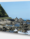 Beautiful New Zealand Rocky Beach - Modern Seascape Canvas Artwork