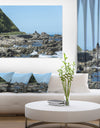 Beautiful New Zealand Rocky Beach - Modern Seascape Canvas Artwork