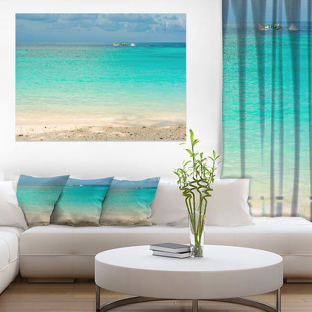 Tropical Andaman Sea with Blue Sky - Modern Seascape Canvas Artwork