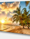 Gorgeous Beach of Island Barbados - Modern Seascape Canvas Artwork