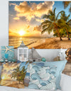 Gorgeous Beach of Island Barbados - Modern Seascape Canvas Artwork