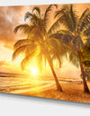 Bright Sunset at Barbados Island - Modern Seascape Canvas Artwork