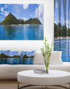 Tropical Island at Seychelles Panorama - Modern Seascape Canvas Artwork