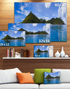 Tropical Island at Seychelles Panorama - Modern Seascape Canvas Artwork