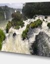 Waterfall Iguacu Falls in Brazil - Landscape Art Canvas Print