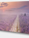 Path through Blooming Heather - Landscape Art Canvas Print