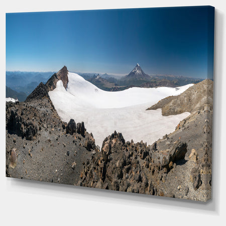 Hiking to Vulkan Quetrupillan - Landscape Art Canvas Print