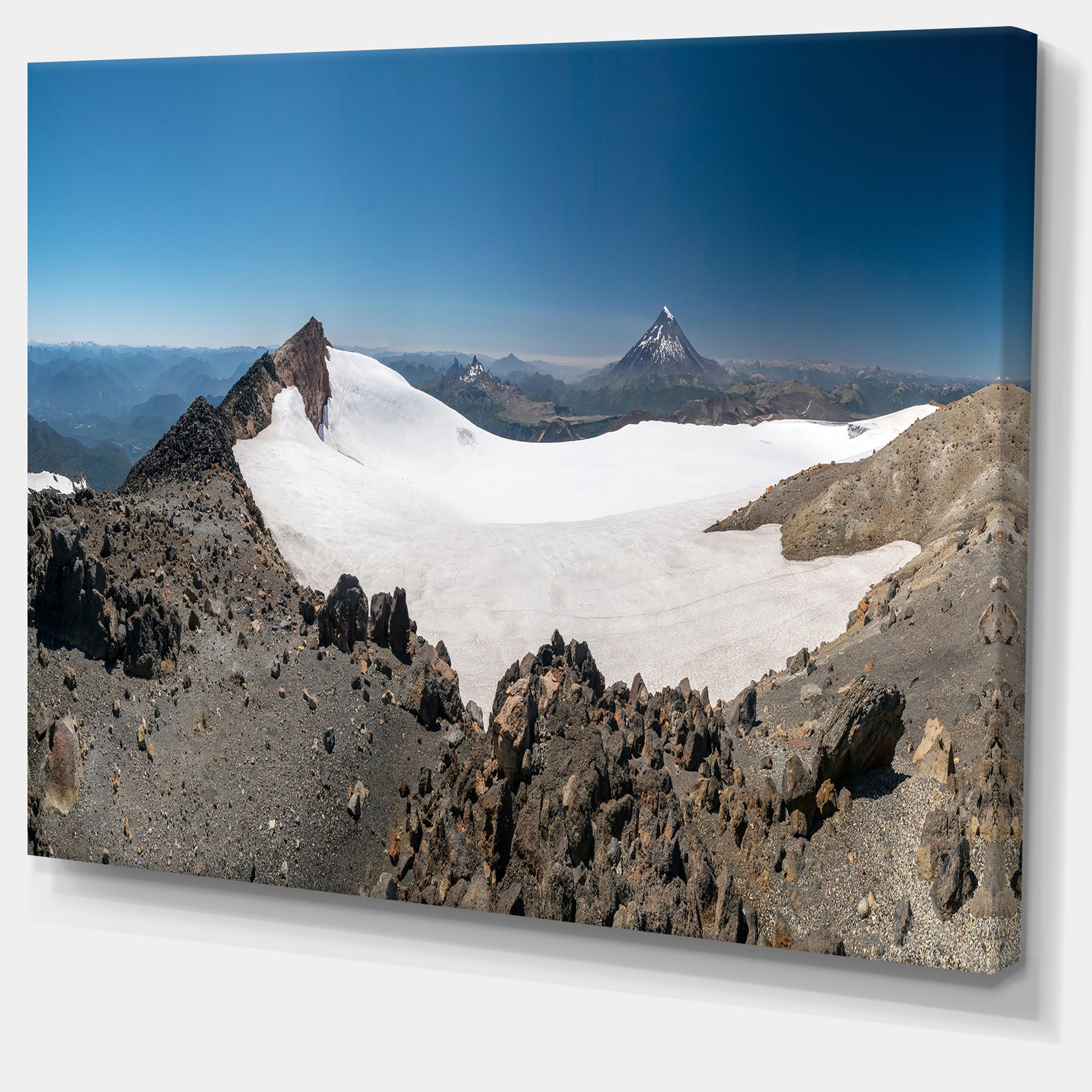 Hiking to Vulkan Quetrupillan - Landscape Art Canvas Print