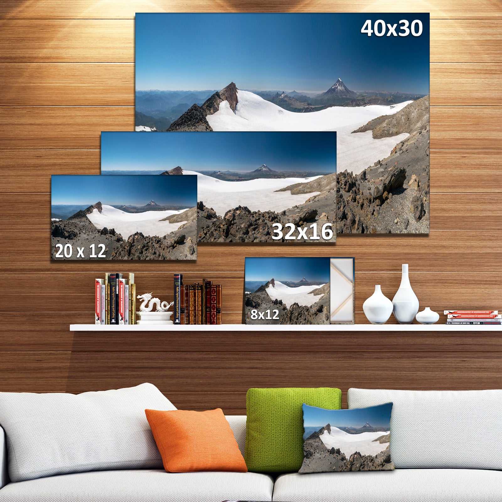 Hiking to Vulkan Quetrupillan - Landscape Art Canvas Print