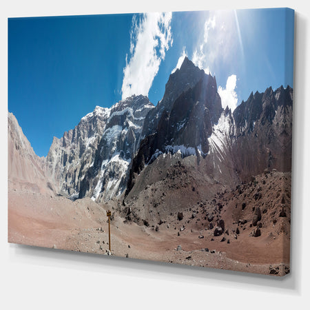 Trekking to Plaza Francia Panorama - Landscape Art Canvas Print