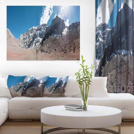 Trekking to Plaza Francia Panorama - Landscape Art Canvas Print