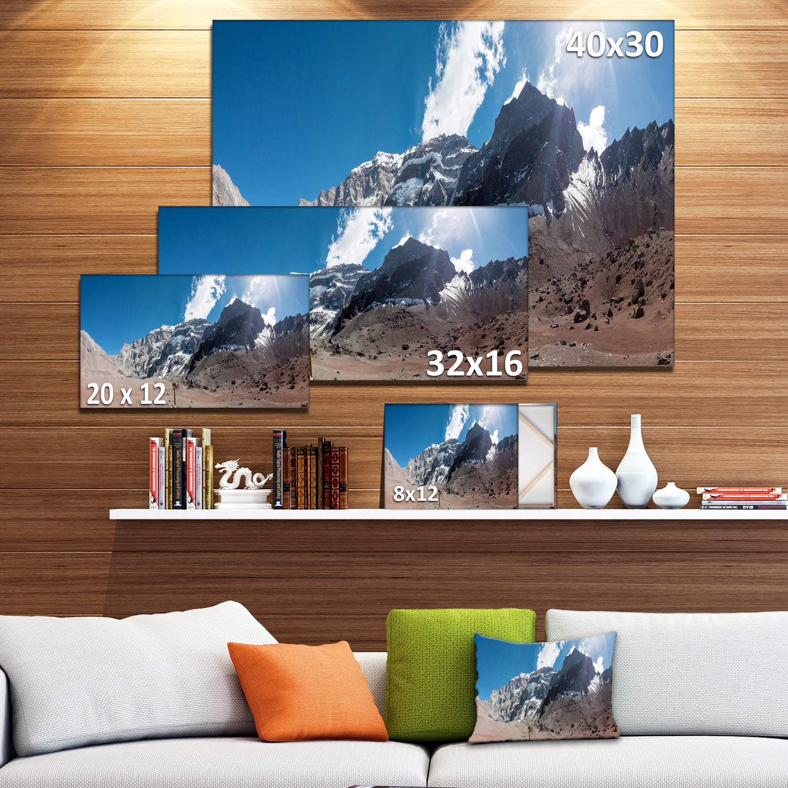 Trekking to Plaza Francia Panorama - Landscape Art Canvas Print