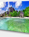 Amazing La Diguse Island Seychelles - Landscape Art Canvas Print