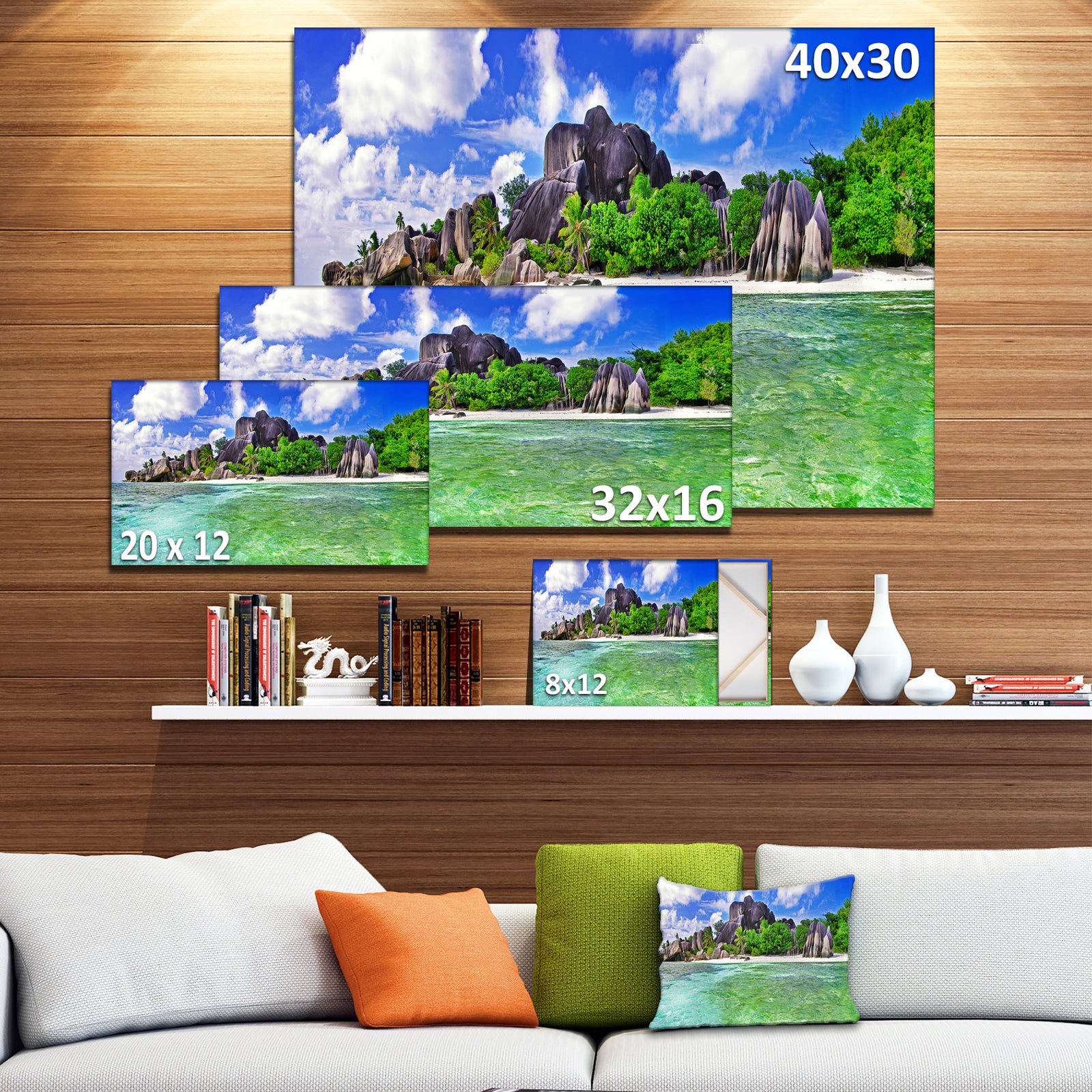 Amazing La Diguse Island Seychelles - Landscape Art Canvas Print