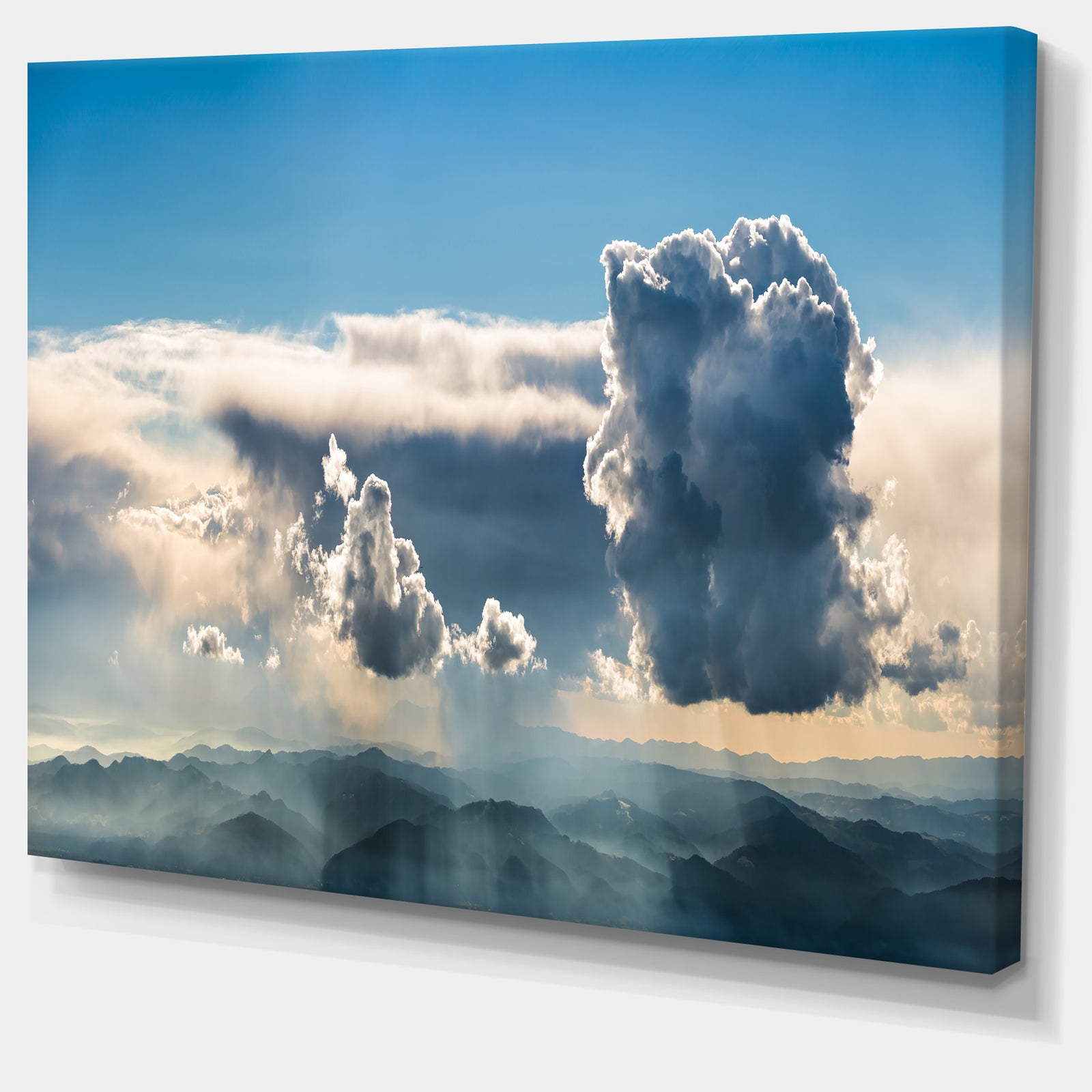 Heavy Clouds in Sky Panoramic View - Landscape Art Canvas Print