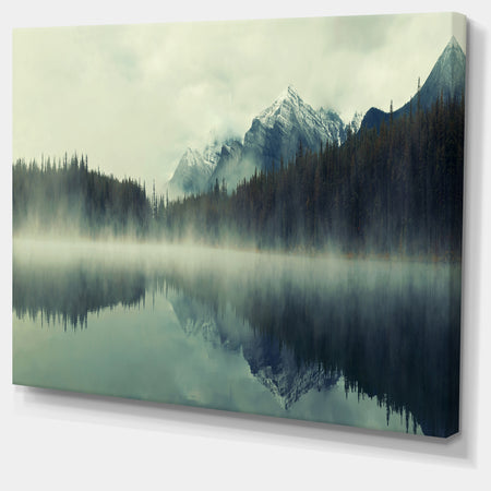 Lake Herbert in Foggy Morning - Modern Seascape Canvas Artwork