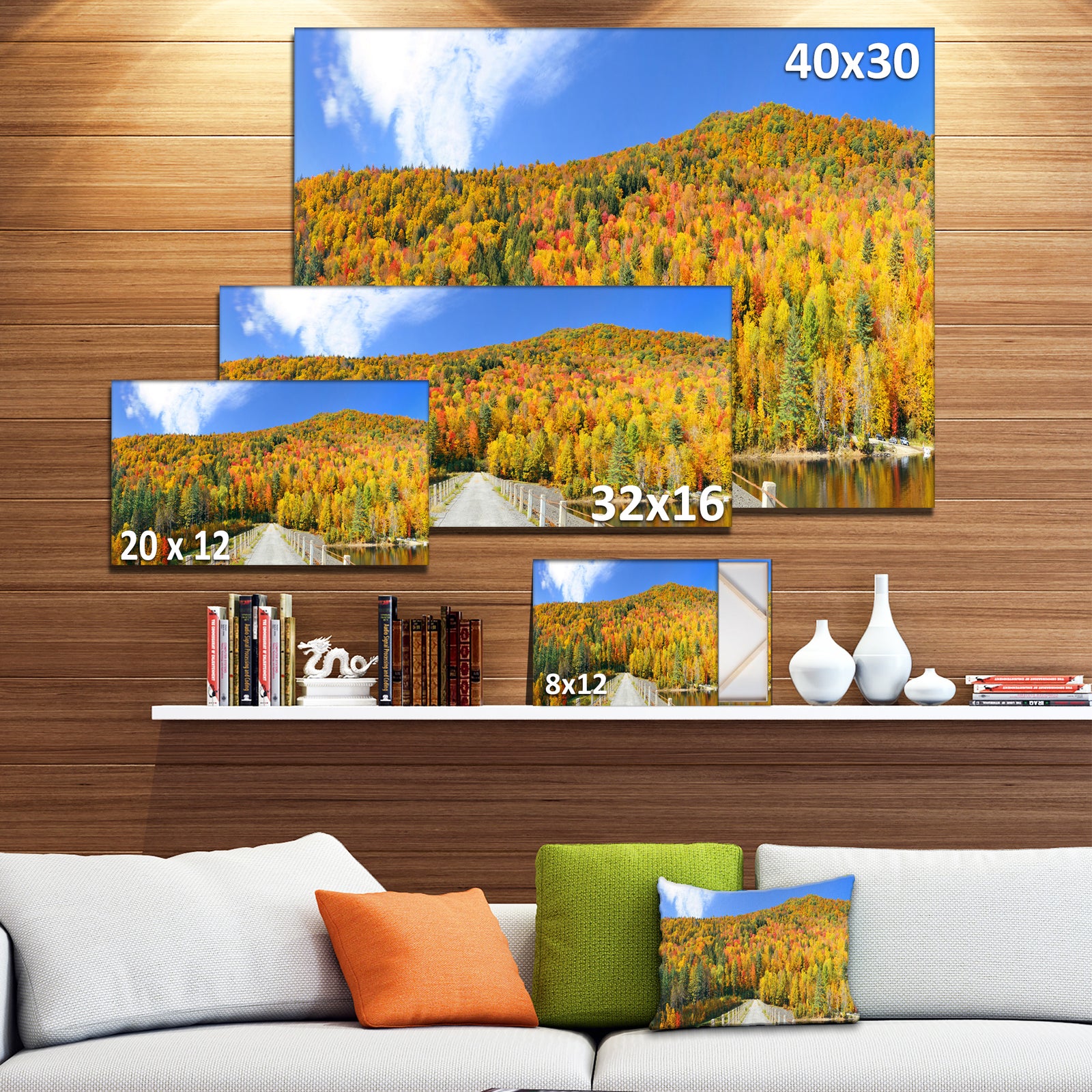 Stowe Countryside View Panorama - Landscape Art Canvas Print