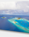 Aerial View of Maldives Island - Modern Seascape Canvas Artwork