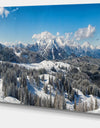 Austrian Alps Winter Panorama - Landscape Art Canvas Print