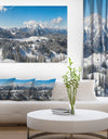 Austrian Alps Winter Panorama - Landscape Art Canvas Print