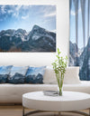 Winter Mountains with Sun Flare - Landscape Art Canvas Print