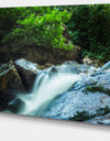 Water Slide over the Moss - Landscape Art Canvas Print