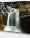 Slow Motion Waterfall on Rocks - Landscape Art Canvas Print