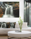 Slow Motion Waterfall on Rocks - Landscape Art Canvas Print