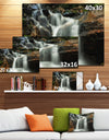Slow Motion Waterfall on Rocks - Landscape Art Canvas Print