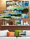 Sky Clouds Mirrored in River Panorama - Landscape Art Canvas Print