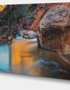 Slow Motion Virgin River at Zion - Landscape Art Canvas Print