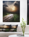 Muddy Countryside Roads under Dark Clouds - Landscape Art Canvas Print